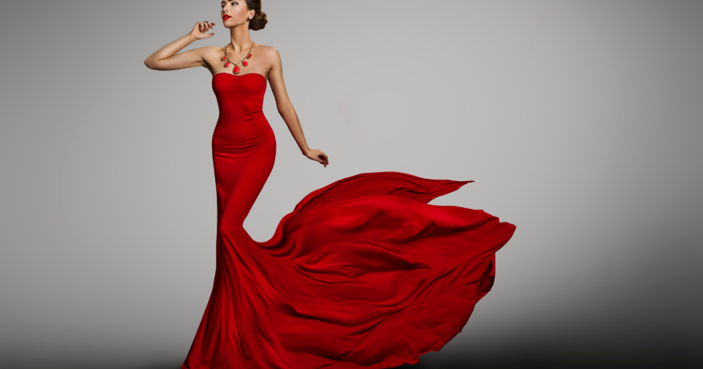 Beautiful Red Dress Captions for Girls
